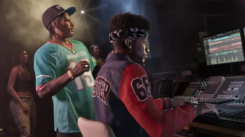 Personajes de GTA VI en un estudio / Rockstar Games